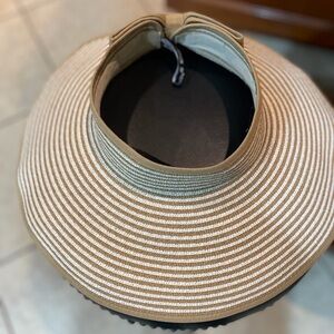 Simplicity Beige and White Women's Sun Hat